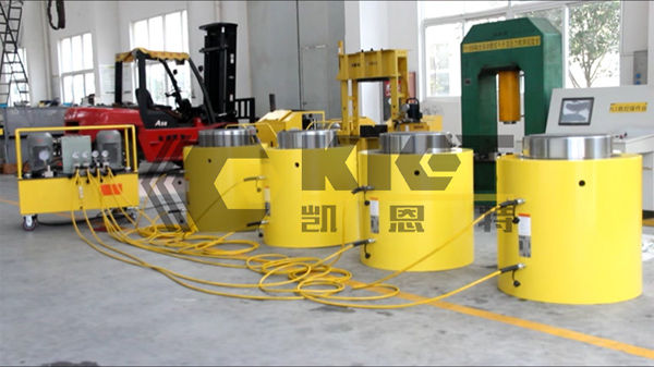 雙作用同步定量液壓泵配套液壓千斤頂一拖四使用